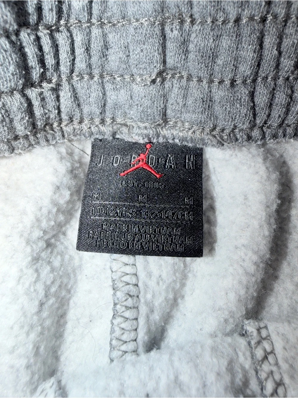 Jordan Boys Gray Fleece Jogger Sweatpants